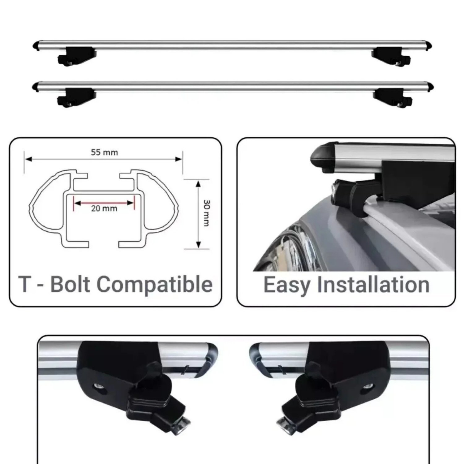 hook cross bars easy installation 12 1